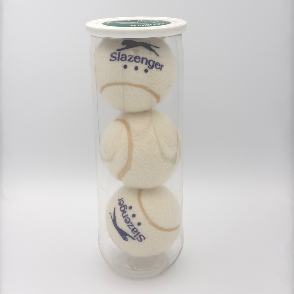 Slazenger Wimbledon Tennis Balls White 3 Ball Canister Unopened Pressurized